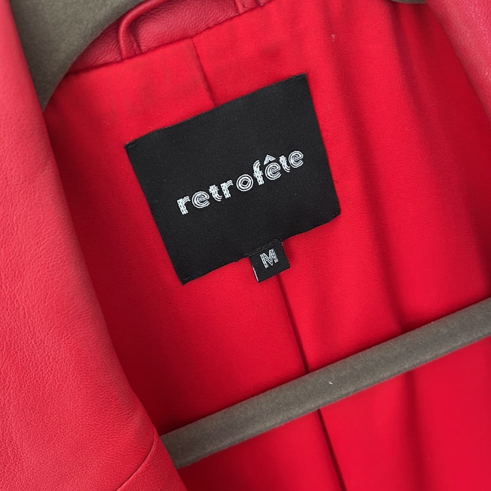 Retrofete red leather minidress - Picture 2 of 4